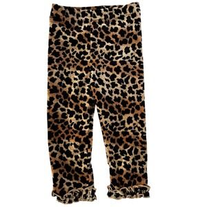 Bonnie Baby Leopard Print Ruffle Ankle Leggings Baby 12M